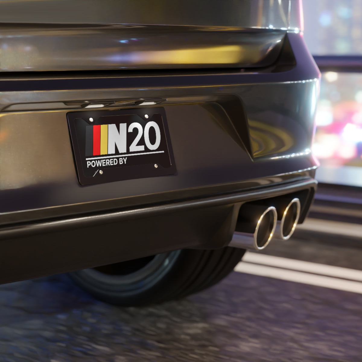 Powered By N20 Metal Vanity Plate - Germany
