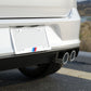 Bimmer S55 / M Stripes Metal License Plate Frame - White