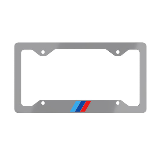 Bimmer S55 / M Stripes Metal License Plate Frame - Grey