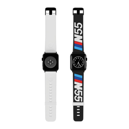 Powered By N55 Apple Watch Band - Black